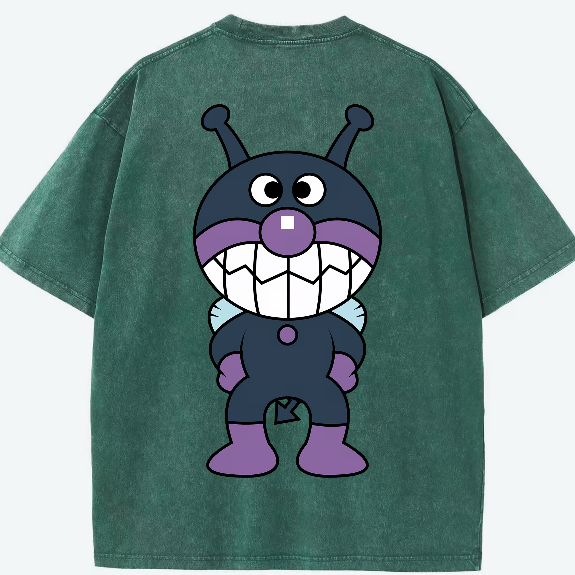（画像用） アンパンマン Anpanman 綿100% ヴィンテージ風 半袖Tシャツ（背面プリント）